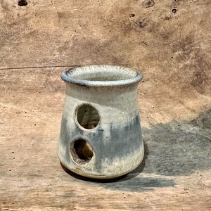 Studio pottery stoneware votive candle holder